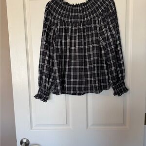 Universal Thread Black and White Checkered Top